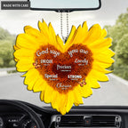 Yellow Sunflower Heart God Says You Are Ornament