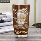 Vintage Cups And Hummingbirds God Says You Are Personalized Tumbler