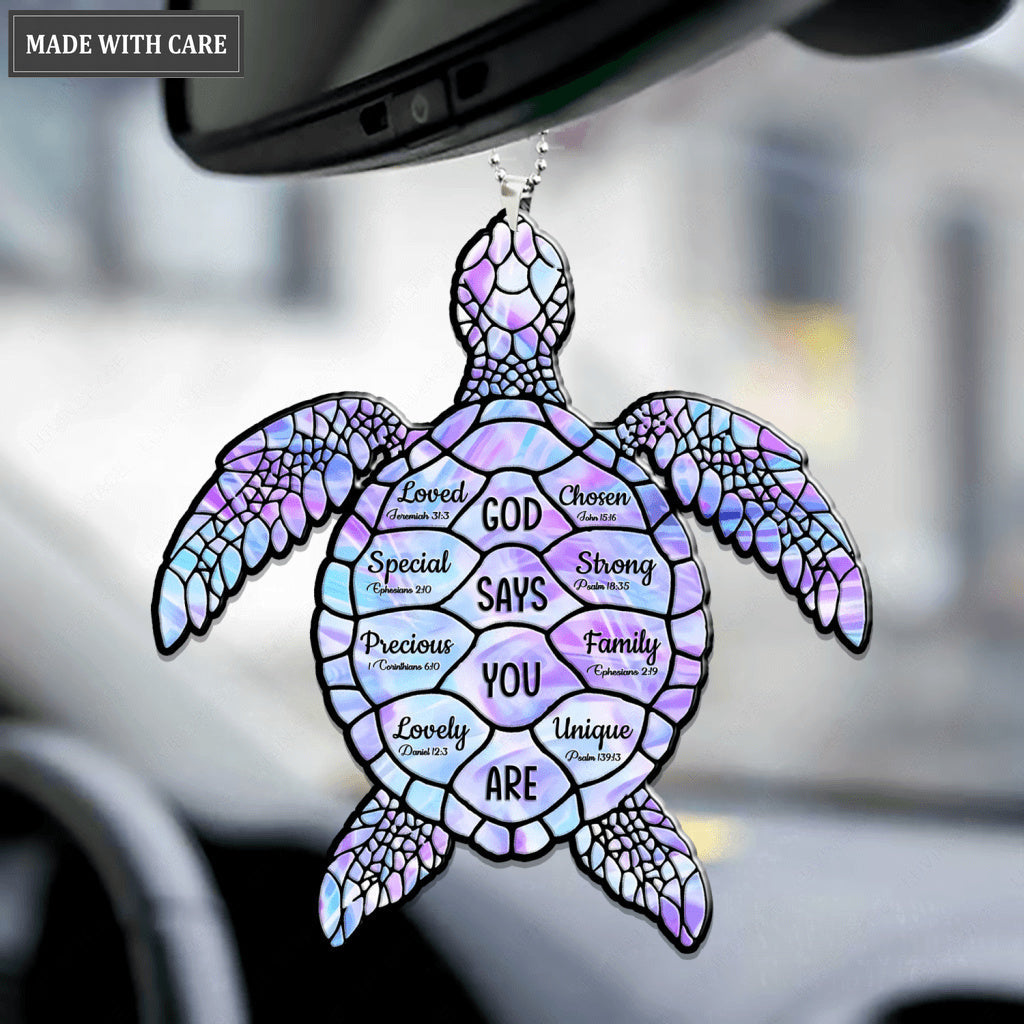 Hologram Sea Turtle God Says You Are Ornament