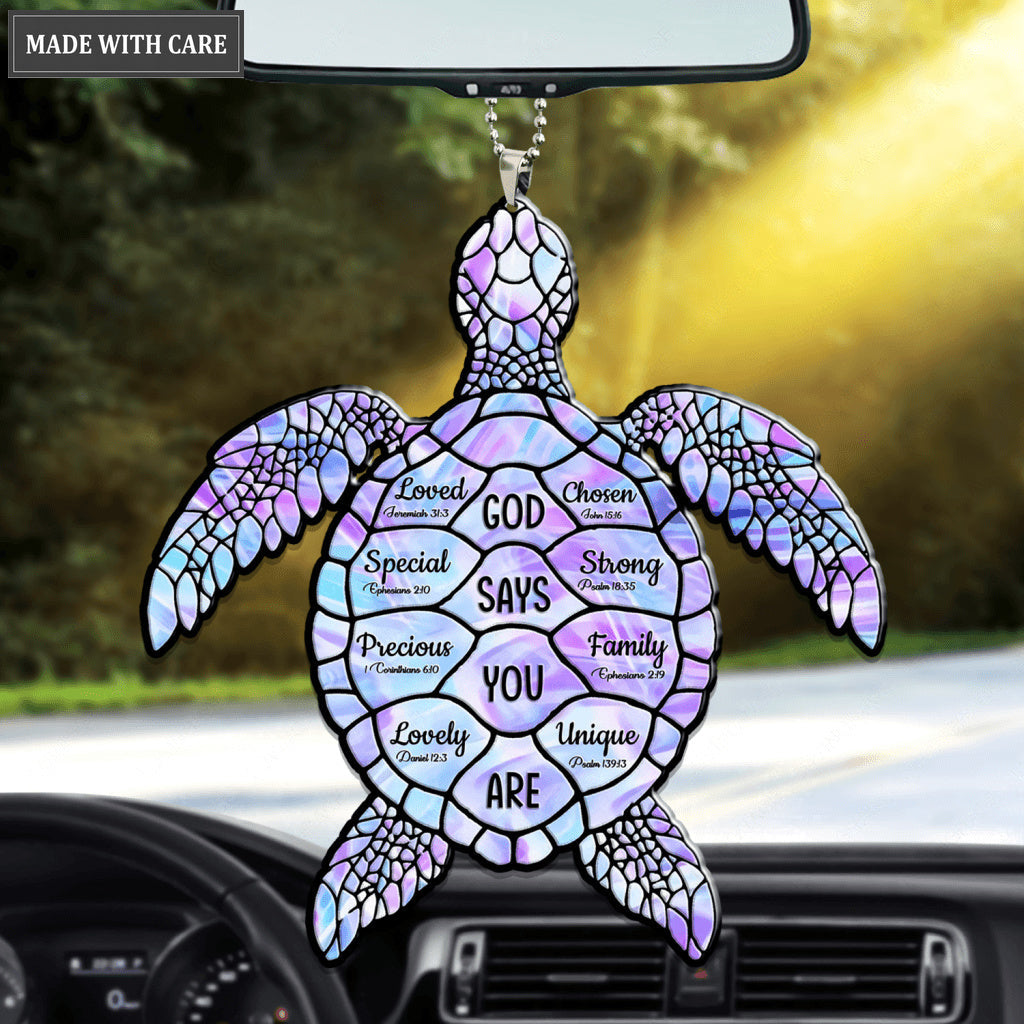 Hologram Sea Turtle God Says You Are Ornament