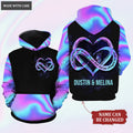 Personalized Hologram Infinity Heart Hoodie