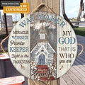 Personalized Church Way Maker Wood Circle Sign
