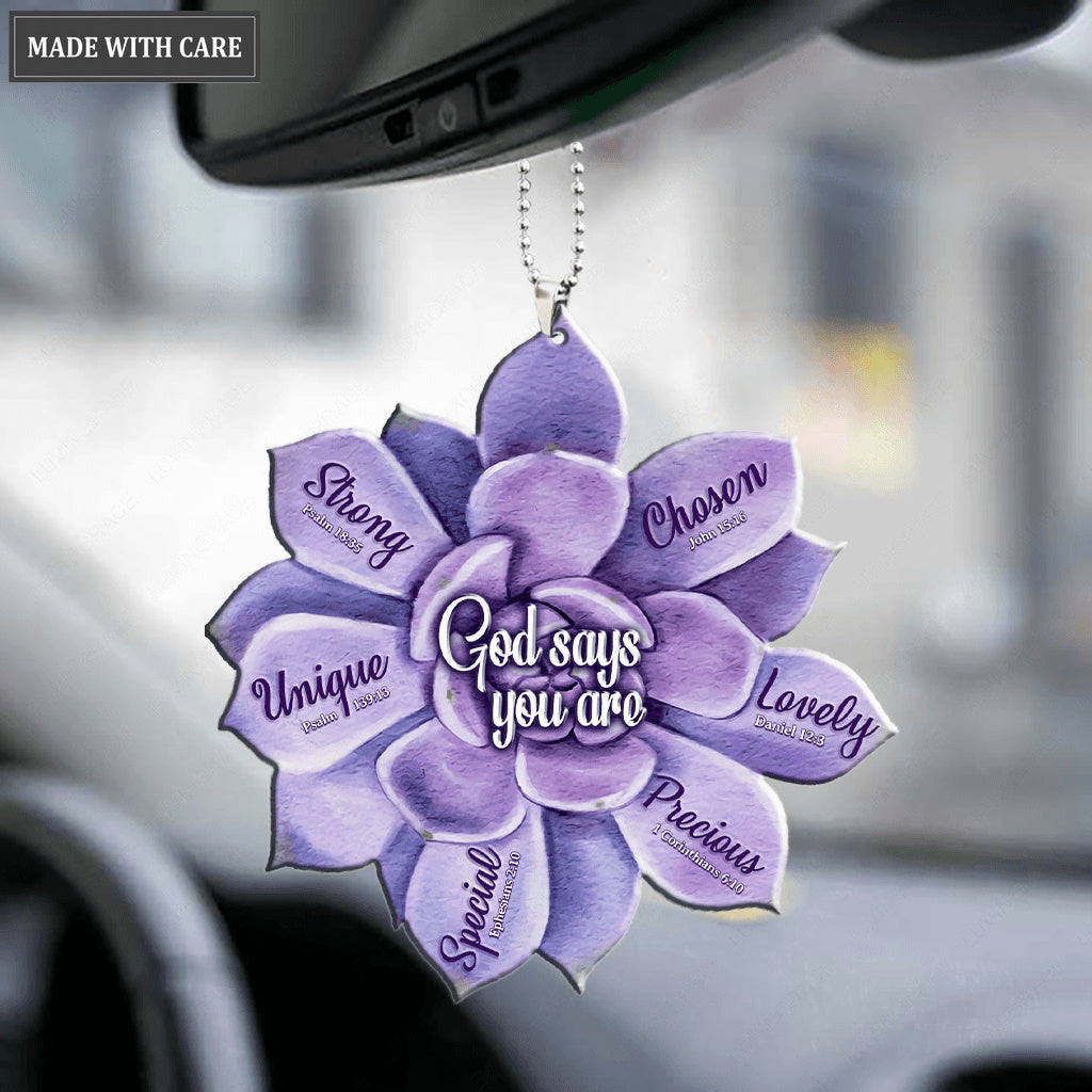 Succulent God Says You Are Ornament