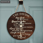 Family Definition Personalized Wood Circle Sign