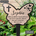 Personalized Butterfly When You Believe Plaque Stake