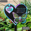 Personalized Memorial Butterfly Heart Plaque Stake