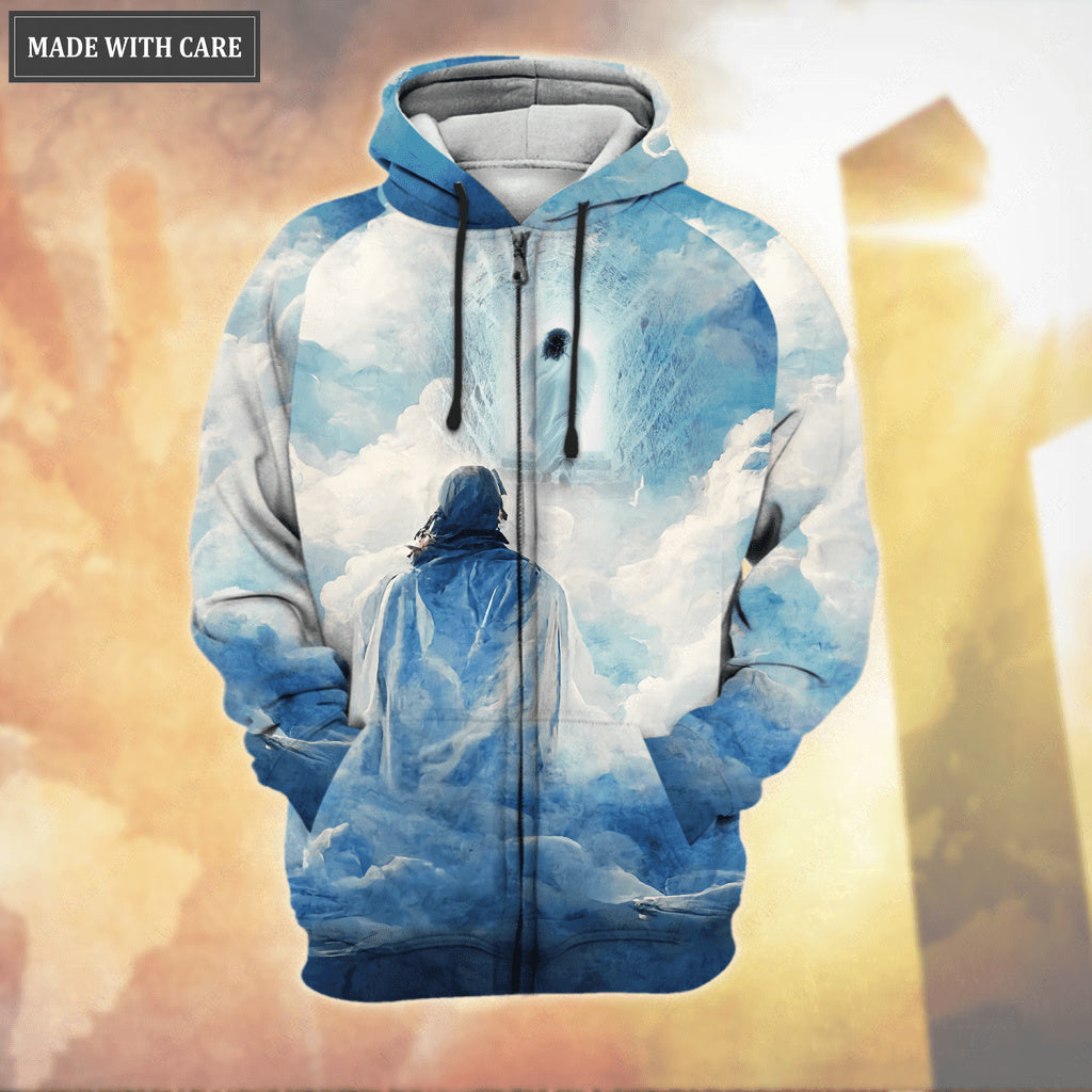Blue Christ Way Maker Miracle Worker Hoodie