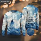 Blue Christ Way Maker Miracle Worker Wool Sweatshirt