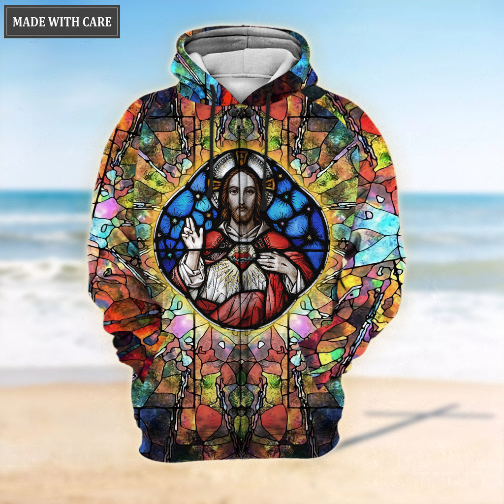 Jesus Showing His Heart Let Your Faith Be Bigger Than Your Fear Hoodie