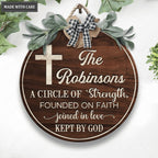 Personalized A Circle Of Strength Bow Door Hanger