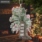 Printfamily M123 Cactus Boots God Says You Are Ornament