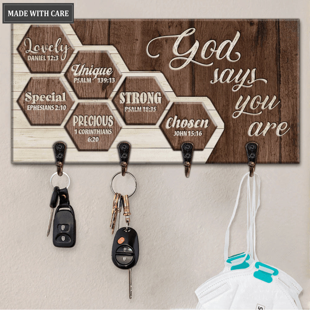 Beehive God Says You Are Key Hanger