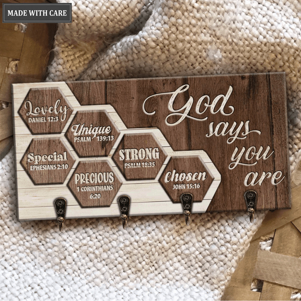 Beehive God Says You Are Key Hanger