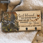 God Blessed The Broken Road Personalized Key Hanger