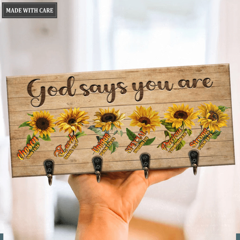 Sunflower God Says You Are Key Hanger