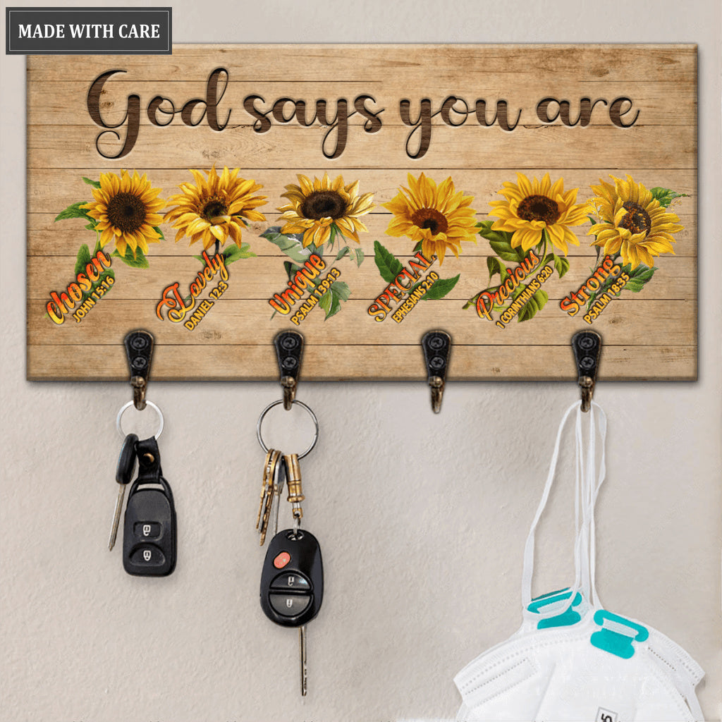 Sunflower God Says You Are Key Hanger
