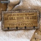 We Will Serve The Lord Personalized Key Hanger