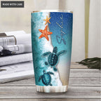 Personalized Glitter Will I Stand In Your Presence Turtle Tumbler