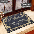 Antique Tree Frame Serve The Lord Personalized Doormat