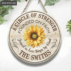 Personalized A Circle Of A Family Sunflower Circle Sign