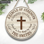 Personalized A Circle Of A Family Wood Circle Sign