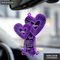 Purple Heart Balloons God Blessed Personalized Ornament