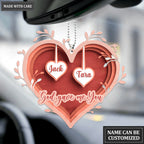 Heart Silhouette God Gave Me You Personalized Ornament
