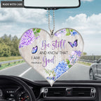 Be Still And Know Hydranges Heart Ornament