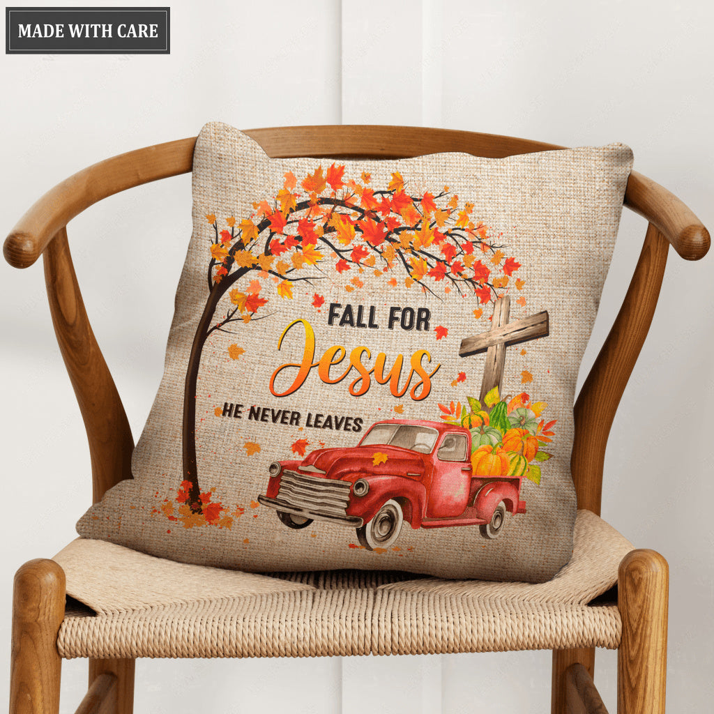 Fall for Jesus Square Pillow