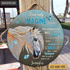 Personalized Horse With Butterflies By Glory Circle Sign