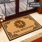 Luvingrace M05 Vintage Monogram Collection Family Name Personalized Doormat