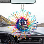 Colorful Tie Dye Flower God Says You Are Acrylic Ornament