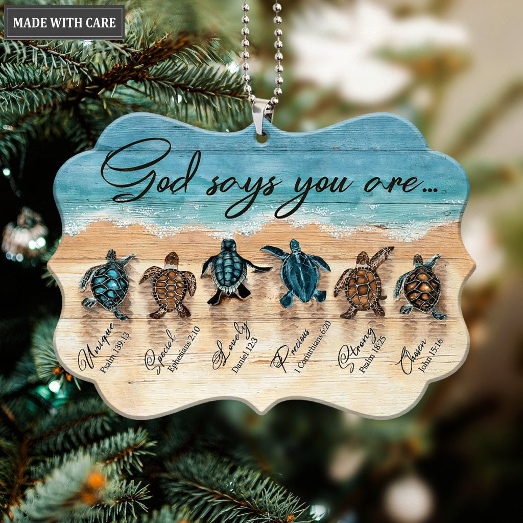Luvingrace M116 Sea Turtle God Says You Are Ornament