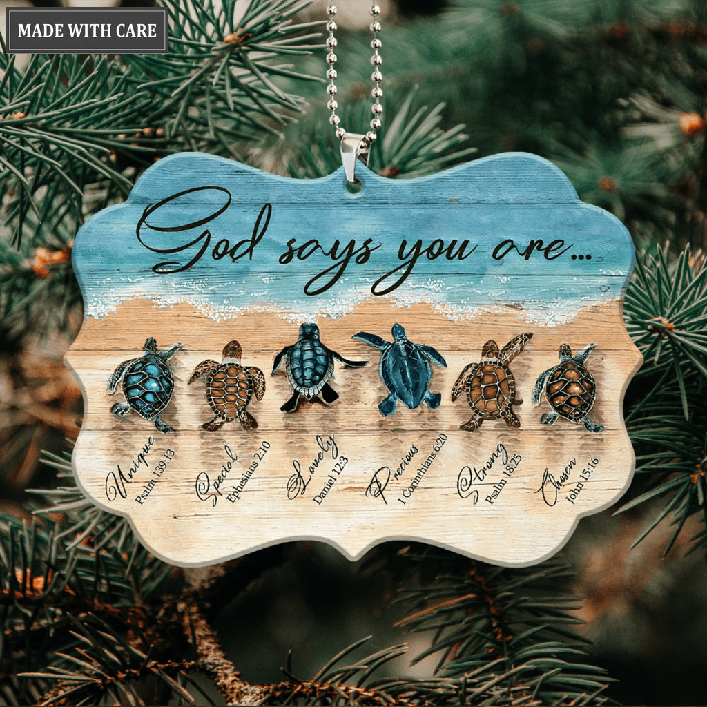 Luvingrace M116 Sea Turtle God Says You Are Ornament