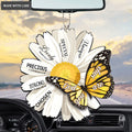 Butterfly On Daisy God Says You Are Ornament