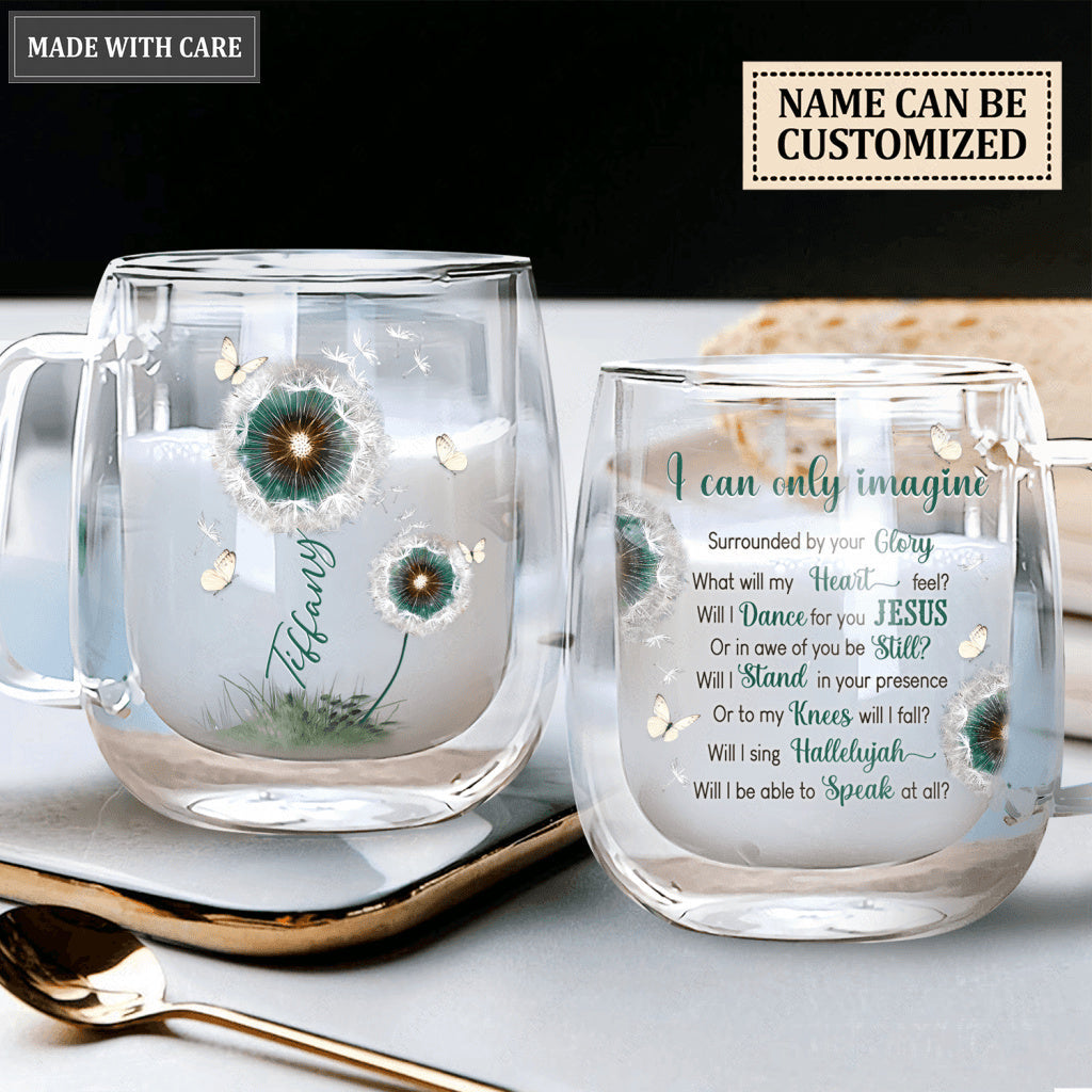 Personalized Dandelion By Glory Doubled-Wall Glass Mug