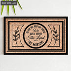 Circle Serve The Lord Personalized Door Mat