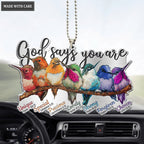 Colorful Birds God Says You Are Ornament