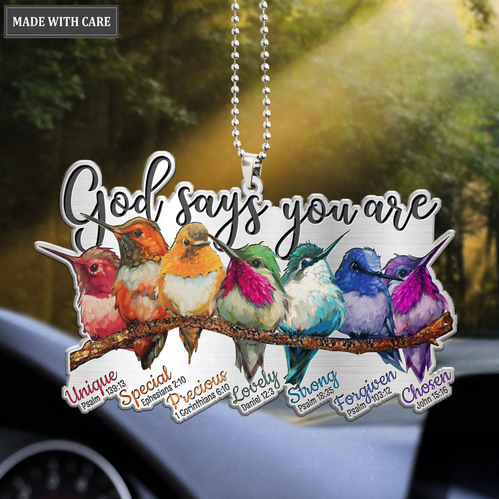 Colorful Birds God Says You Are Ornament