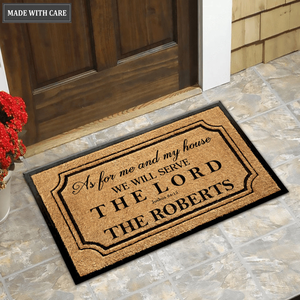 Serve The Lord Personalized Door Mat New Arrival
