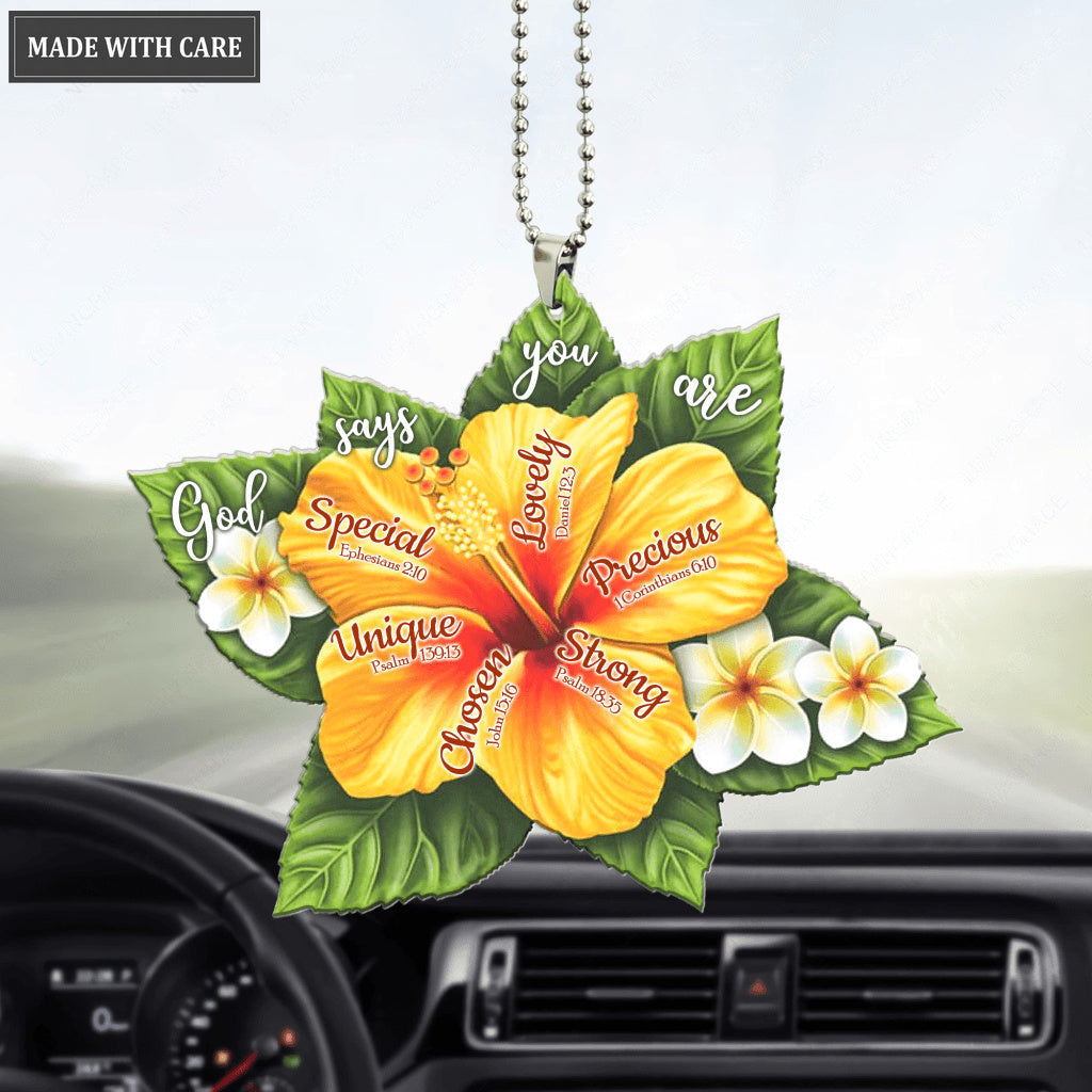 Single Yellow Hibiscus Flower God Says You Are Ornament