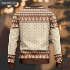 Elegant Vintage Christian Wool Knitted Christmas Pattern Ugly Sweater