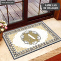 Luvingrace M16 Elegant Monogram The First Letter of Family Name Personalized Doormat