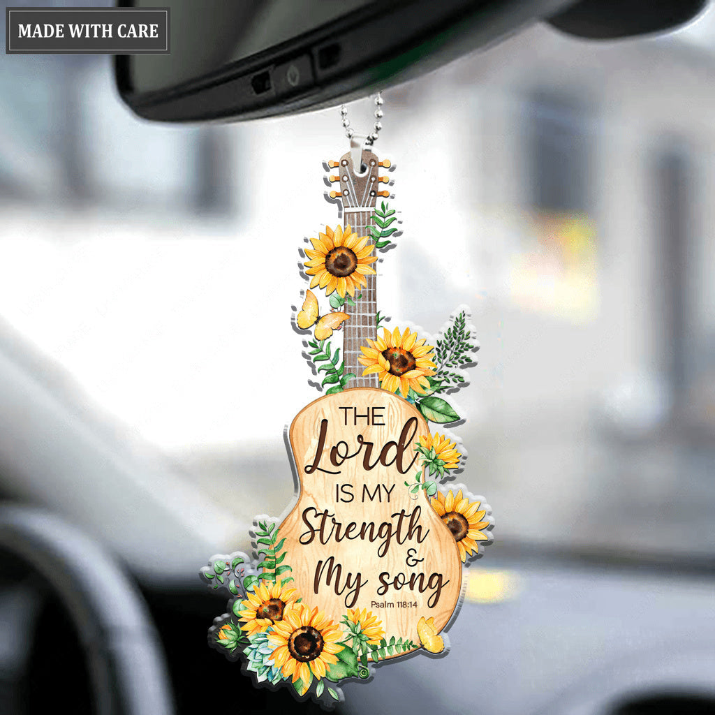 The Lord Is My Strength Guitar Ornament