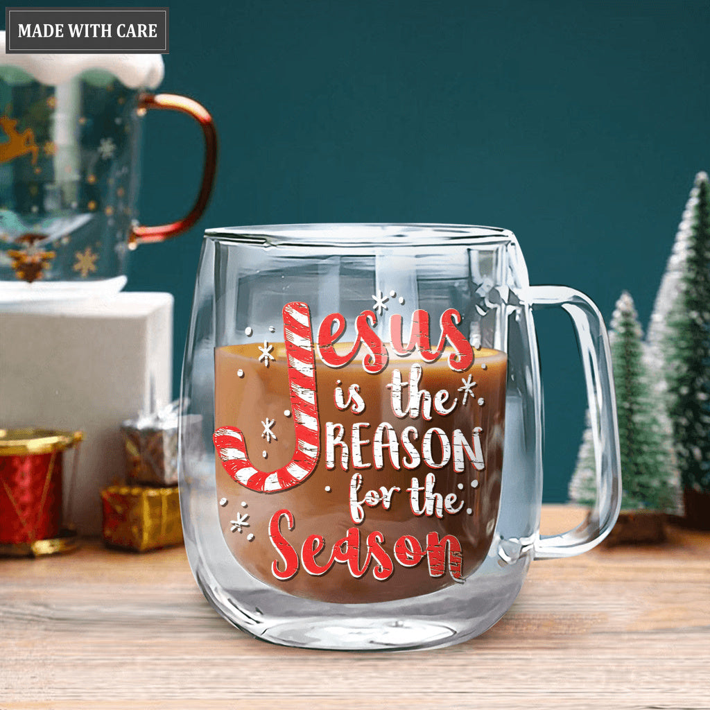 Jesus REASON Season Doubled-Wall Glass Mug