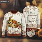 Thanksgiving Pumpkin Fruit Wool Knitted Pattern There Is Always Ugly Sweater