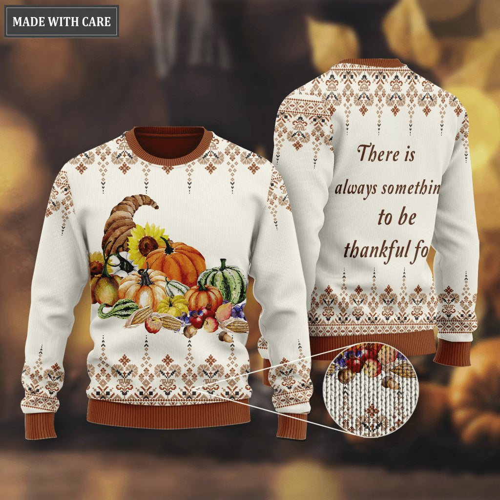 Thanksgiving Pumpkin Fruit Wool Knitted Pattern There Is Always Ugly Sweater