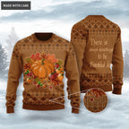 Thanksgiving Pumpkin Maple Wool Knitted Pattern There Is Always Ugly Sweater