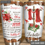 Cardinal And Cross By The Glory Personalized Tumbler