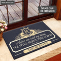 Personalized Elegant Shield Monogram Serve The Lord Doormat